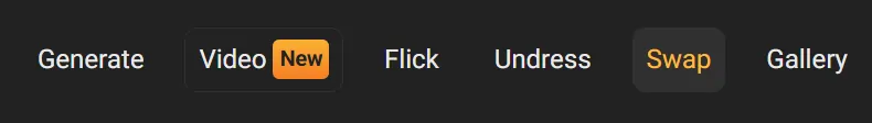 Pornworks AI - Face swap Tab on Dashboard