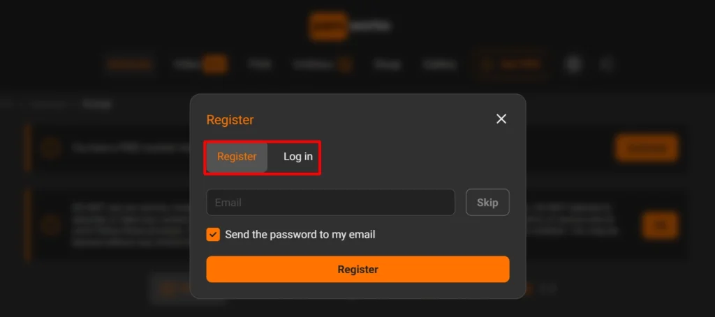 Signing in for free PornWorks AI credits