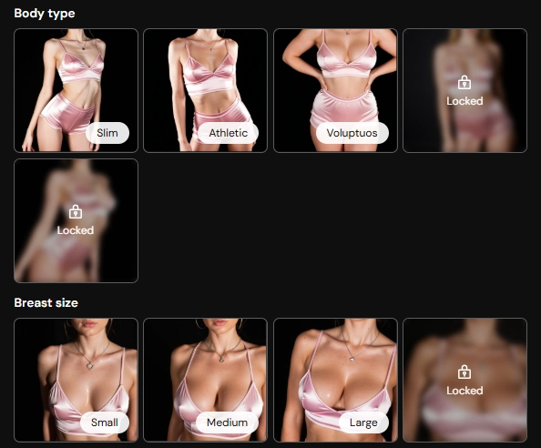 Cuties AI - AI Girlfriend Body Type and Breast Size