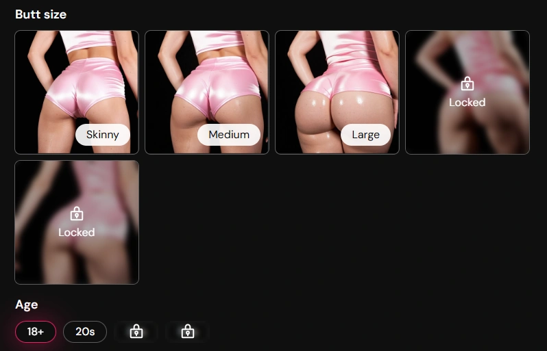 Cuties AI - AI Girlfriend Butt Size and Age