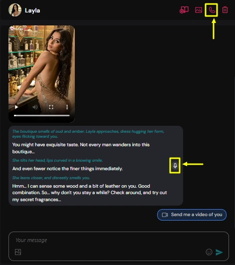 Cuties AI - Voice Message and Call Feature