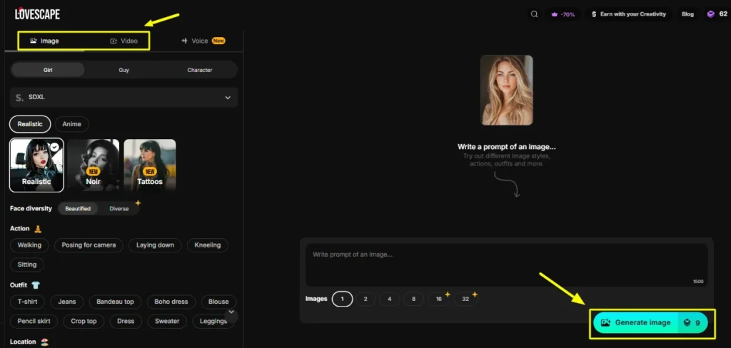 Lovescape AI - AI Image and Video Generator