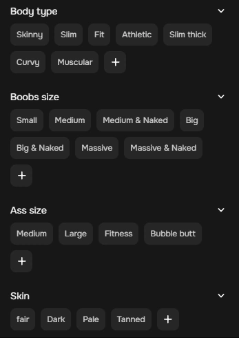 Sugarlab AI - AI Character Body Type and Proportions