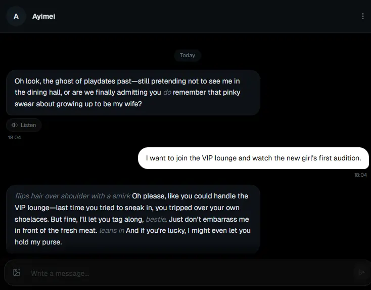 NSFW storylines Pleasur.ai