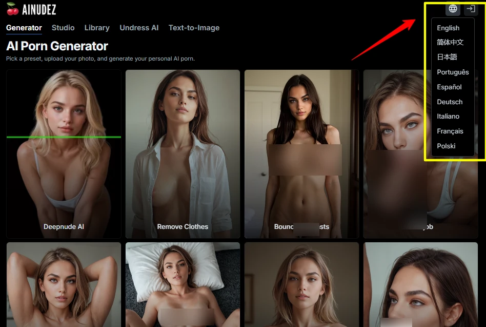 Multilanguage Support AINudez