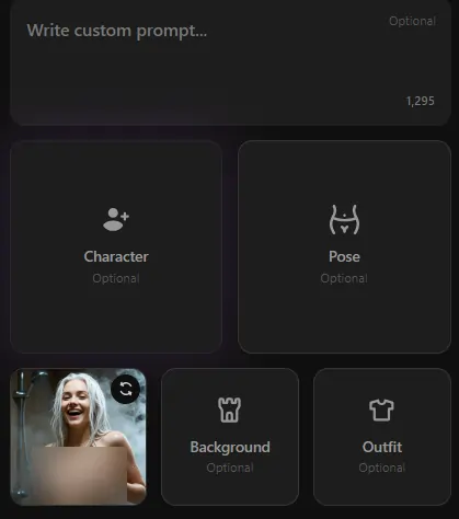 Xtease ai Advance Image Generation settings
