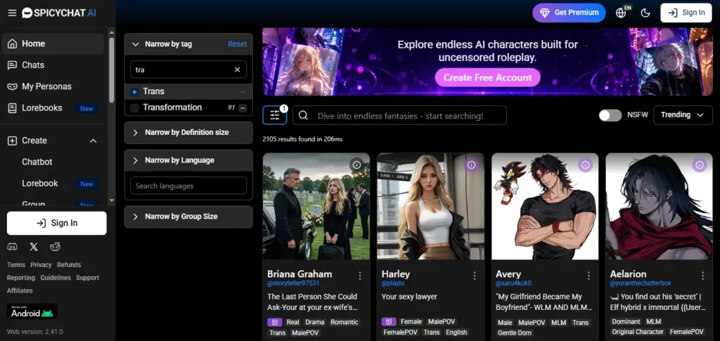 SpicyChat AI Transgender